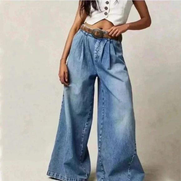 Free People Women's Equinox Denim Trouser. NWT Size 25 - Picture 2 of 8